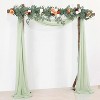 1 Piece Wedding Arch Hanging Curtains, Voile Curtains 70 x 550 cm for Wedding Decoration Backdrop ,Gray Green - 3 of 4