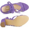 Allegra K Women's Open Toe Front Crisscross Chunky Heel Lace Ups Sandals - 4 of 4