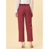 INSPIRE CHIC Women's Plaid Elastic Waist Casual Work Office Long Pants - 4 of 4