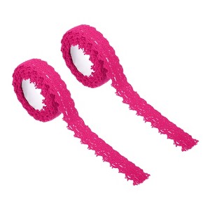 Unique Bargains Cotton Self-Adhesive Lace Ribbon for DIY Scrapbooking 2 Pcs - 1 of 3