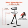 VEVOR Roller Stand, 300 lb Load Capacity, 26.8-42.5 in Adjustable Height, with 11.5 inch Polished Multi-directional Roller Head, Black - 4 of 4