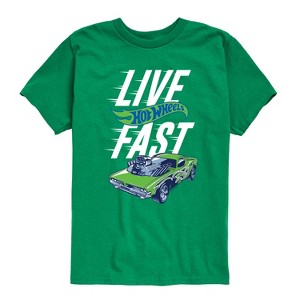 Boys' - Hot Wheels - Hot Wheels Live Fast Short Sleeve Graphic T-Shirt - 1 of 4