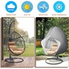 SereneLife Patio Hanging Egg Chair Cover - Durable, Waterproof, Dustproof, Black - 2 of 4