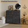 12-Drawer Fabric Dresser, Chest of Drawers with Wood Top & Metal Frame, Space-Saving Storage Organizer for Bedroom, Closet, Small Spaces - 4 of 4