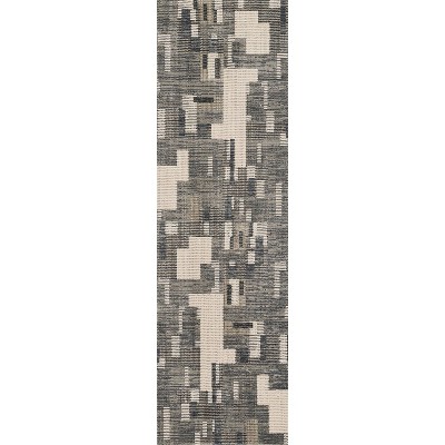 Momeni Noho Geometric Machine Loomed Rug Gray
