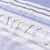 Cotton Oversized Striped Fouta Beach Towel with Tassels by Blue Nile Mills - 4 of 4