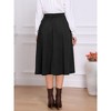 INSPIRE CHIC Women's Corduroy Button Front High Waist A-line Midi Skirt - 3 of 4