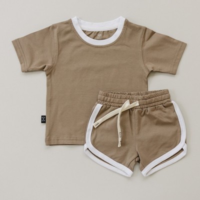 Kids Rhae Solid Short Set - Olive + Scout