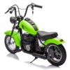 24V Electric Motorcycle with 2 Speed Max Up to 14MPH, LED Light, Leather Seat, Rear Brake,  for Kids 3-8 Years Kids - 2 of 4