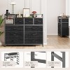 Dresser for Bedroom with 9 Drawers, Modern Wide Dressers with Drawer Organizers, TV Stand with Charging Station, Fabric Chest of Drawers - 3 of 4