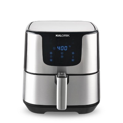 Kalorik 3.5 Quart Digital Air Fryer Pro, Stainless Steel Refurbished Silver