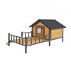 GDFStudio Duncan Modern 67" Wood and Metal Outdoor Dog Kennel with Porch For Large Animal - 4 of 4