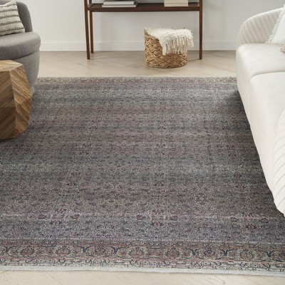 Emerald Vintage Flatwoven 5' x 7' Synthetic Easy Care Rug