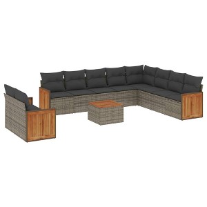 vidaXL Garden Sofa Set Grey - 1 of 4