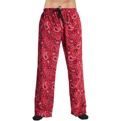 #followme Men's Microfleece Pajamas - Paisley Bandana Print Pajama ...