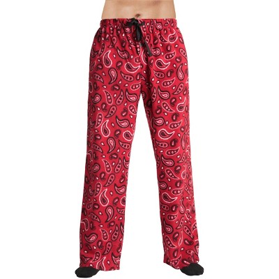 followme Men's Microfleece Pajamas - Paisley Bandana Print Pajama