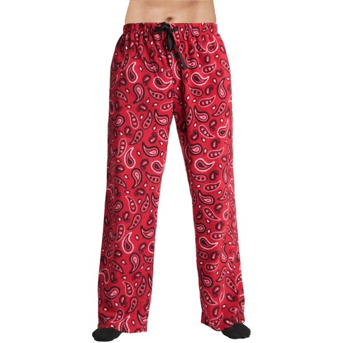 followMe Men's Microfleece Buffalo Plaid Pajama Pants with Pockets