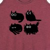 Women's - Instant Message - Sketched Black Cats Graphic Racerback Tank - 2 of 4