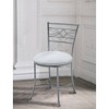19" Dutton Metal Vanity Stool Chrome - Hillsdale Furniture - 3 of 4