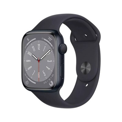 Apple Watch Series 8 GPS 45mm Midnight Aluminum Case with Midnight Sport Band - M/L (2022, 8th Generation) - Target Certified Refurbished