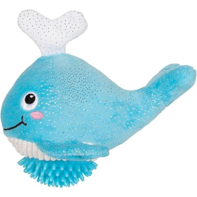 ZippyPaws Dog Toy, Feeling Whaley Good!, Teeth and Gum Cleaning TPR Spiky Ball, Pet Shop Collection