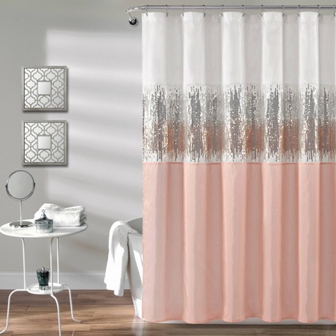 Pink deals shower curtain