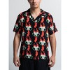 Samurai Jack Repeat Aku Short Sleeve Black Adult Button-Down Shirt - 3 of 4