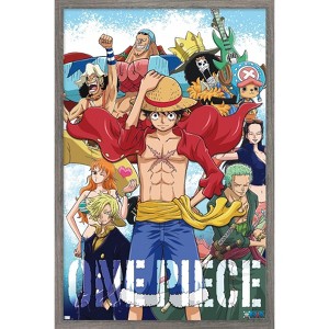 Trends International One Piece - Crew Framed Wall Poster Prints Barnwood Framed Version 22.375" x 34" - 1 of 4