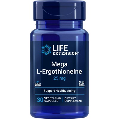 Mega L-Ergothioneine-25 mg by Life Extension  -  30 Vegetarian Capsules