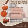 Vintage Oil Wax Leather Lounge Sofa Chair with Removable Armrests, Decorative Style, and Rubberwood Frame - 4 of 4
