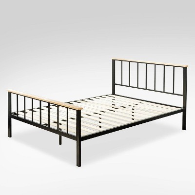 target black metal bed frame
