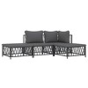 vidaXL Garden Lounge Set Anthracite Woven fabric - 3 of 4