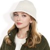 Anna-Kaci Women's High Pile Fleece Bucket Hat with Soft Textured Fabric and Modern Casual Design - 3 of 4