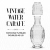 Elle Décor Vintage Night Bedside 33 oz. Water Carafe With Tumbler, 2-Piece Set, Elegant Pitcher and Matching Drinking Glass Doubles As Lid - 2 of 4
