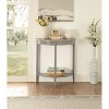 Syemin End Tables Finish Accent Table, Oak Finish Console Table, Modern Accent Nightstand, Small Drink Table, Vintage Side Table, Gray, 13"*26"*28" - 2 of 4