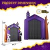 Syemin Decorative Holiday Scene Props Halloween Inflatables Castle Archway Outdoor Decorations, Scary Halloween Ghost Decor, Purple, 94.5"*23.6"*118" - 3 of 4