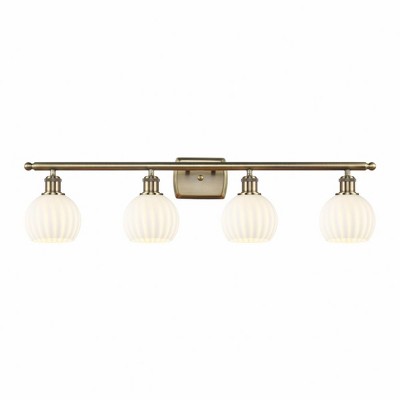White Venetian - 4 Light Bath Vanity In Modern Style-9 Inches Tall and 36 Inches Wide