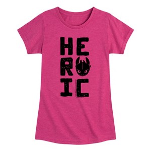 Girls' - How to Train Your Dragon - Heroic Fitted Short Sleeve Graphic T-Shirt - 1 of 4