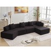 GDFStudio Arvik 140" Modern 4-Seater Boucle Upholstered L-Shaped Sectional Sofa with 4 Pillows - 2 of 4