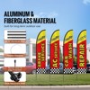 VEVOR Auto Repair Advertising Feather Flag with Pole Kit, Advertising Flags, Includes 4 Banner Flags, 4 Poles,4 Ground Stakes, Swooper Flags, Yellow - 3 of 4