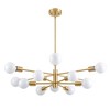 POWLIG Modern Sputnik Chandelier with Adjustable Height - Ceiling Fixture for Dining Room, Kitchen Island - 3 of 4