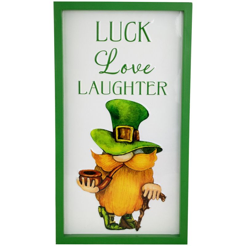 Northlight Luck Love Laughter St. Patricks Day Framed Wall Sign - 18", 1 of 8