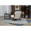 Gulches Mid Century Modern Upholstered Accent Chair Wood Frame Reading Armchair with Waist Cushion, High-Density Sponge, 250lbs Capacity - 3 of 4
