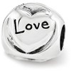 Black Bow Jewelry Sterling Silver Faith Hope Love 3-Sided Trilogy Bead Charm - 3 of 4