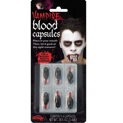 Blood Capsules – Realistic Fake Blood Capsules for Halloween, Theater, and Special Effects Makeup, Safe and Non-Toxic Costume Accessory