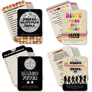 Big Dot of Happiness 70’s Disco - 4 1970s Disco Fever Party Games - 10 Cards Each - Gamerific Bundle - 1 of 4