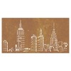 VidaXL Patio Wall Decoration 41.3 in.x21.7 in. Corten Steel Skyline Design - 4 of 4