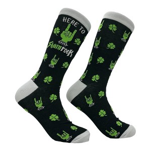Crazy Dog Men's Here to Shamrock Socks Funny Sarcastic St Patricks Day Graphic Novelty Footwear for Men - 1 of 4