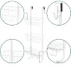 smartpeas 23.5'' x 12'' Stainless Steel 2x Hanging Shower Caddy with Adhesive Hooks - White - image 4 of 4