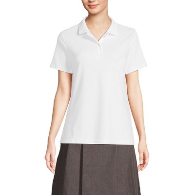 Lands' End School Uniform Women's Short Sleeve Feminine Fit Interlock ...